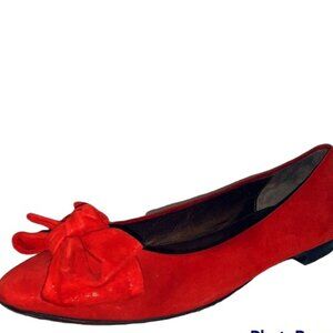 AGL Shimmer Sparkle Suede Bow Ballet Flat